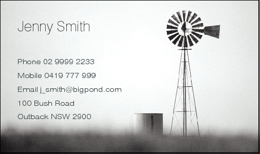 Business Card Design 529 for the Farming Industry.