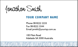 Business Card Design 341 for the Secretarial Industry.