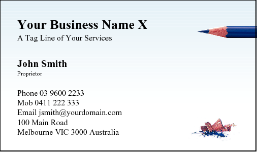 Business Card Design 66 for the Writers Industry.