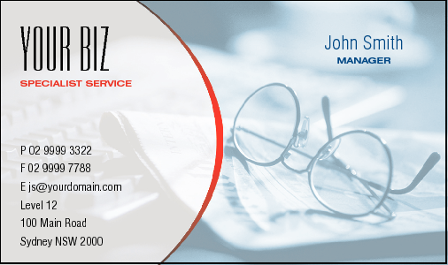Business Card Design 544 for the Bookkeeping Industry.