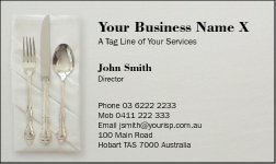 Business Card Design 38 for the Catering Industry.