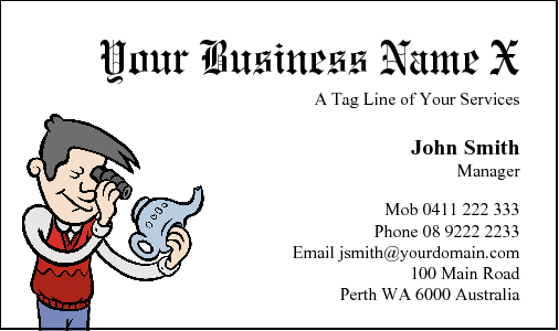 Business Card Design 186 for the Antique Industry.