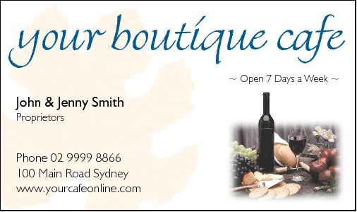 Business Card Design 503 for the Wine Industry.