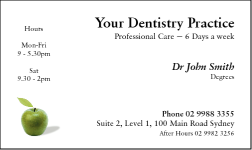 Business Card Design 493 for the Dental Industry.