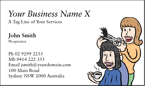 Business Card Design 30 for the Hairdressing Industry.