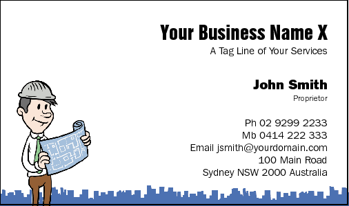 Business Card Design 25 for the Building Industry.
