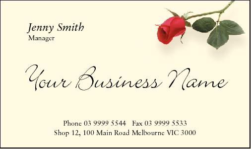 Business Card Design 368 for the Floristry Industry.