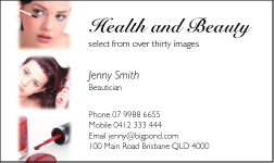 Business Card Design 596 for the Cosmetic Industry.