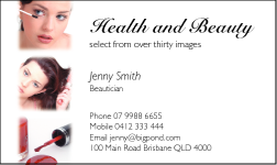 Business Card Design 596 for the Beauty & Health Industry.