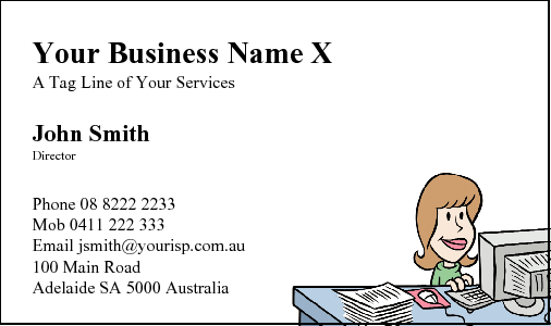 Business Card Design 23 for the Secretarial Industry.