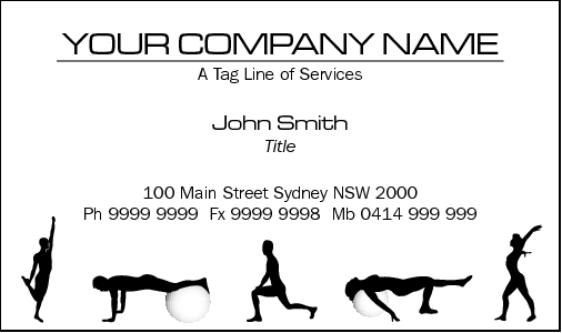 Business Card Design 832 for the Fitness Industry.