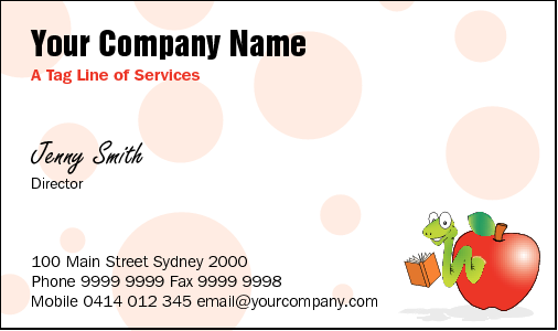 Business Card Design 798 for the Tutors Industry.