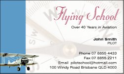 Business Card Design 557 for the Aviation Industry.