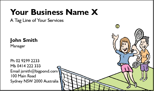 Business Card Design 214 for the Sports Industry.