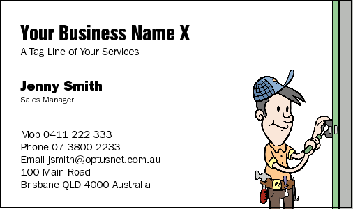 Business Card Design 31 for the Handyman Industry.
