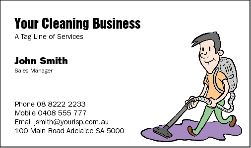 Business Card Design 28 for the Cleaning Industry.