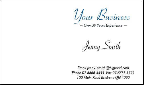 Business Card Design 574 for the Wedding Industry.