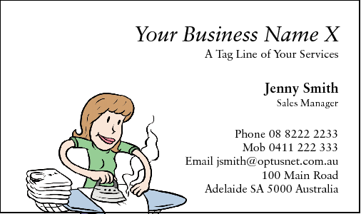 Business Card Design 32 for the Ironing Industry.