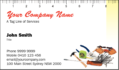 Business Card Design 781 for the Carpentry Industry.