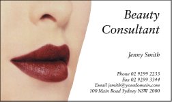 Business Card Design 223 for the Cosmetic Industry.