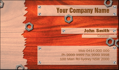 Business Card Design 802 for the Fencing Industry.