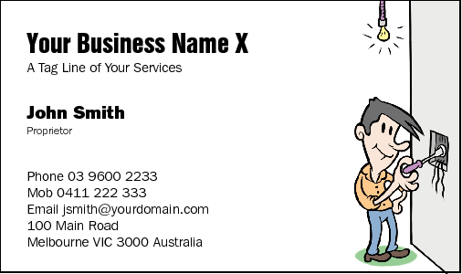 Business Card Design 26 for the Electrical Industry.