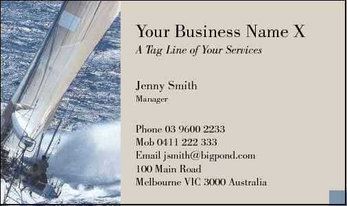 Business Card Design 98 for the Nautical Industry.