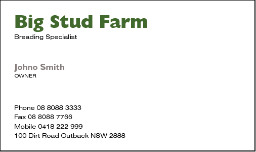 Business Card Design 564